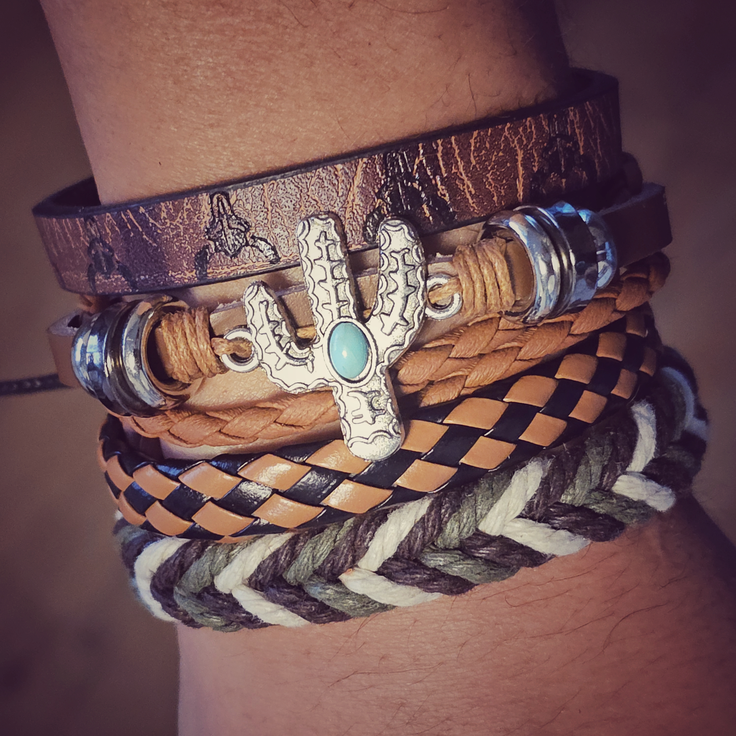 all in the wrist — Cactus Charm Bracelet Stack